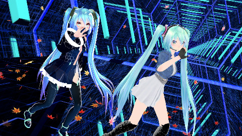 <初音未来>裙子自己飘起来了,讨厌